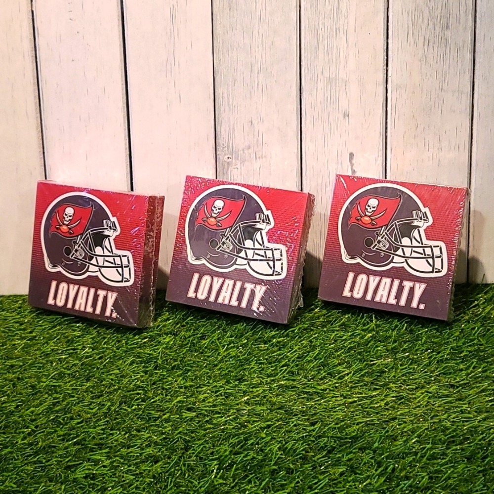 BUCCANEERS Tampa Bay NFL Football wall or table sign NWT MDF wood  3-pack